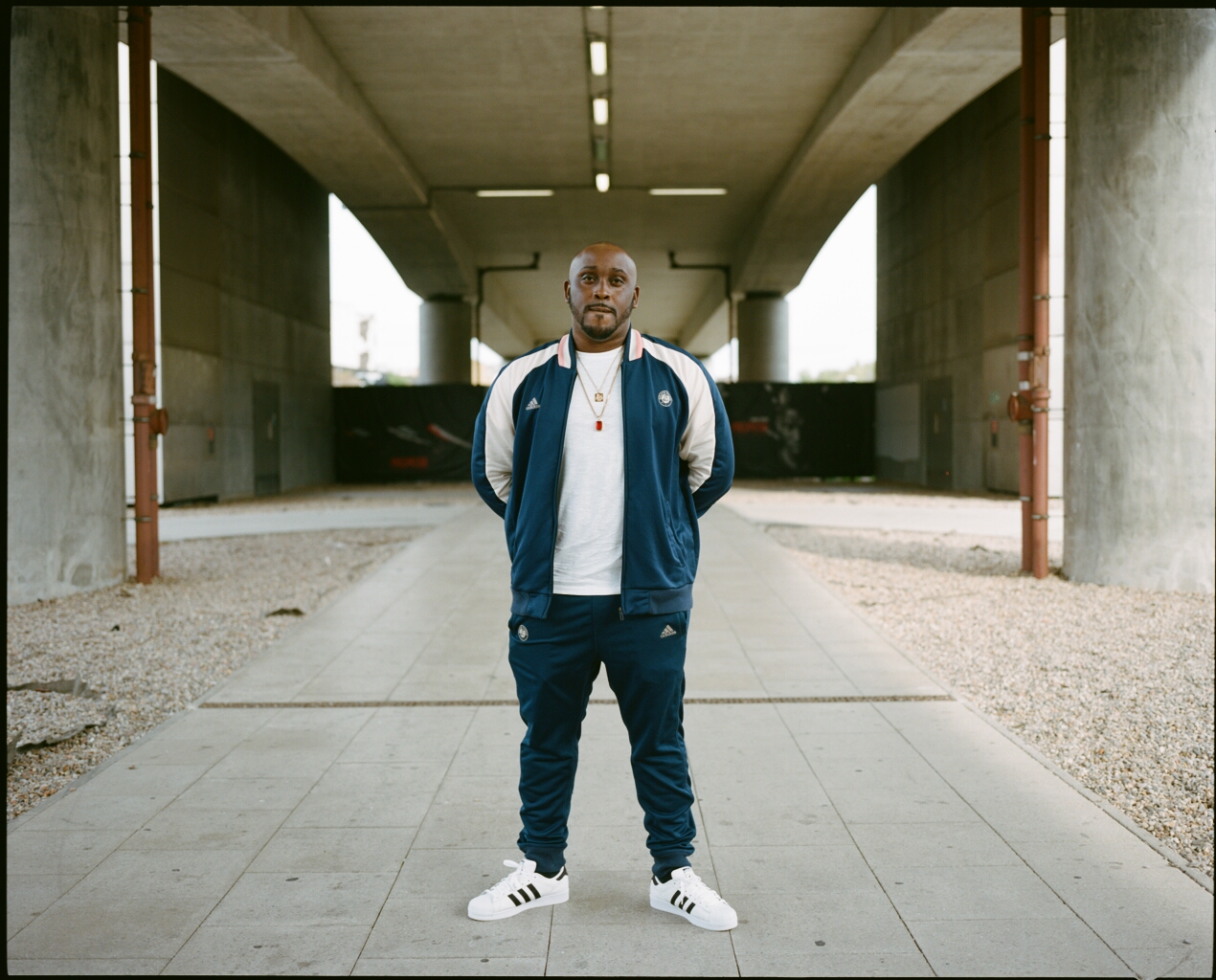 Kenny Allstar beneath the underpass